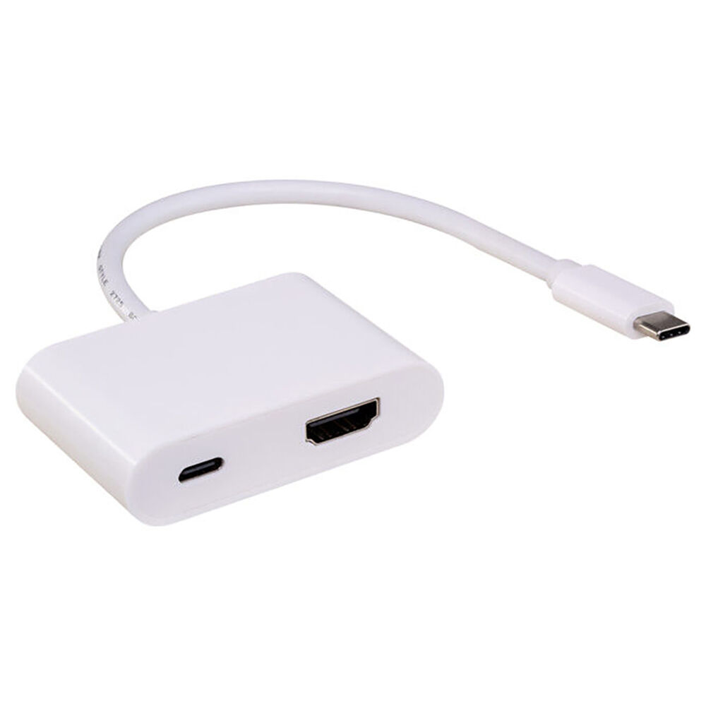 Pro2 White 15cm Lead USB-C to HDMI Universal 2-Port External Adaptor Hub