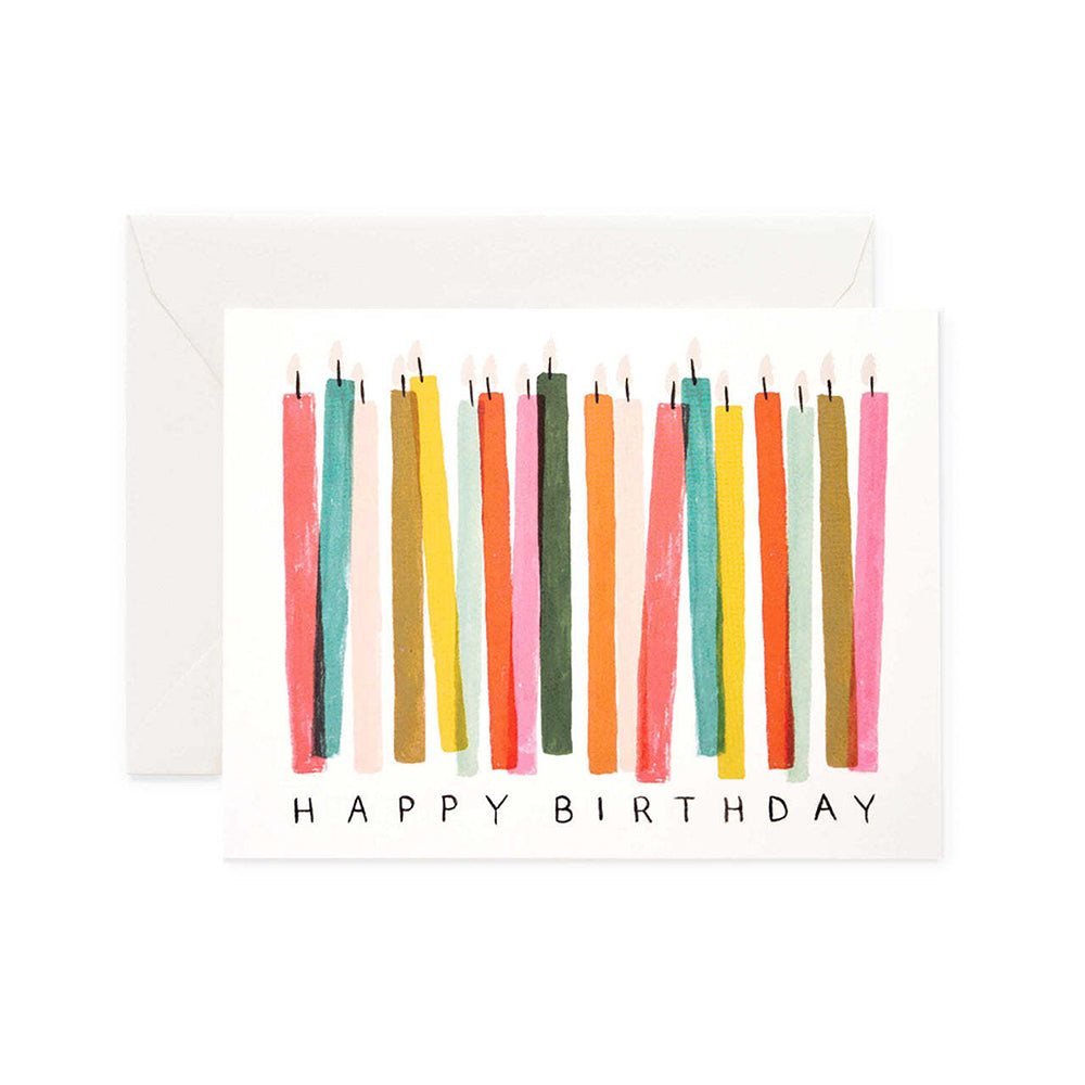 Rifle Paper CO Single Blank Greeting Card w/ Envelope Birthday Candle 10.7x14cm