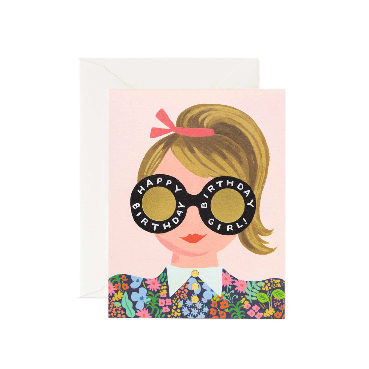 Rifle Paper CO 14cm Blank Single Greeting Card w/ Envelope Meadow Birthday Girl