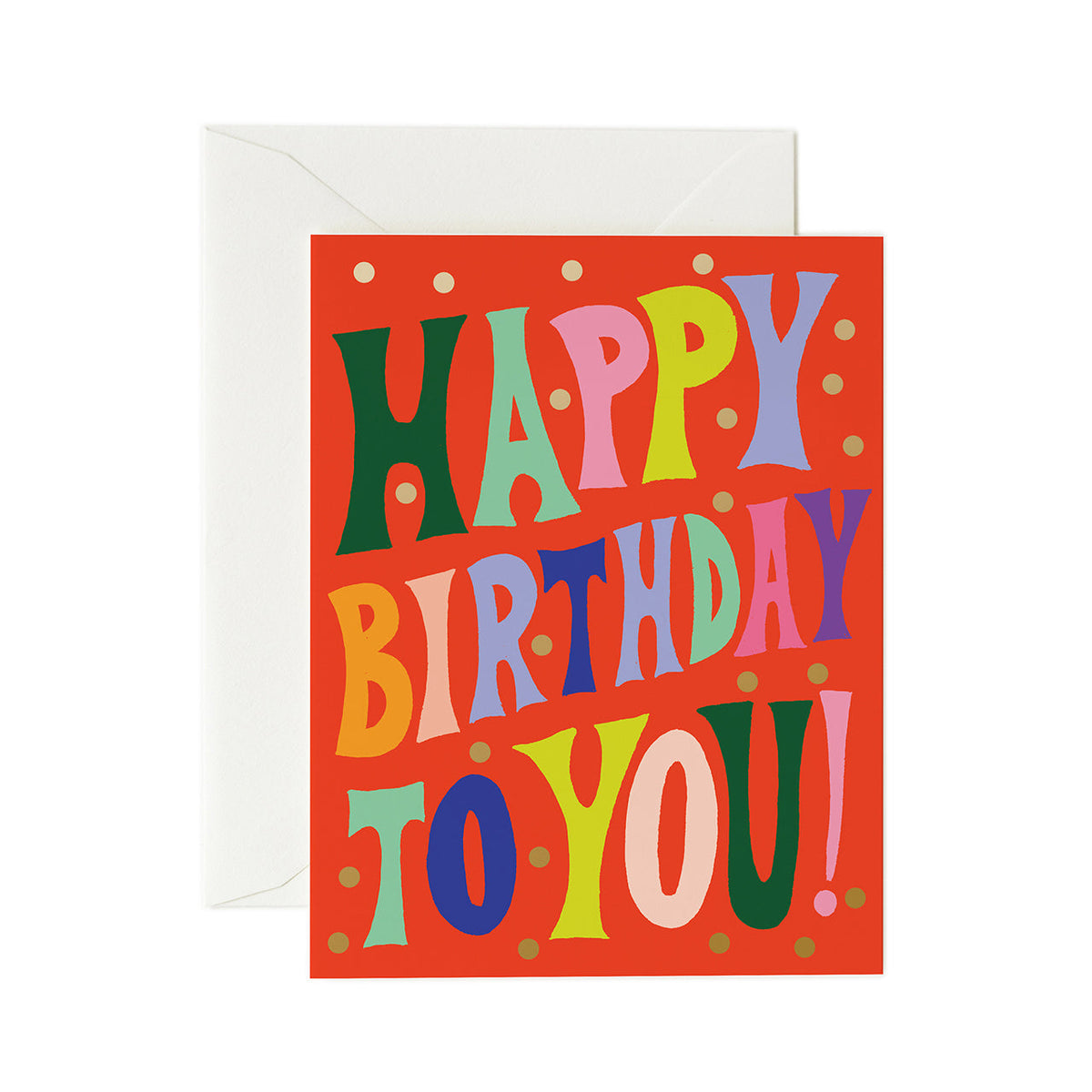 Rifle Paper CO 11x14cm Blank Single Greeting Card w/ Envelope Groovy Birthday