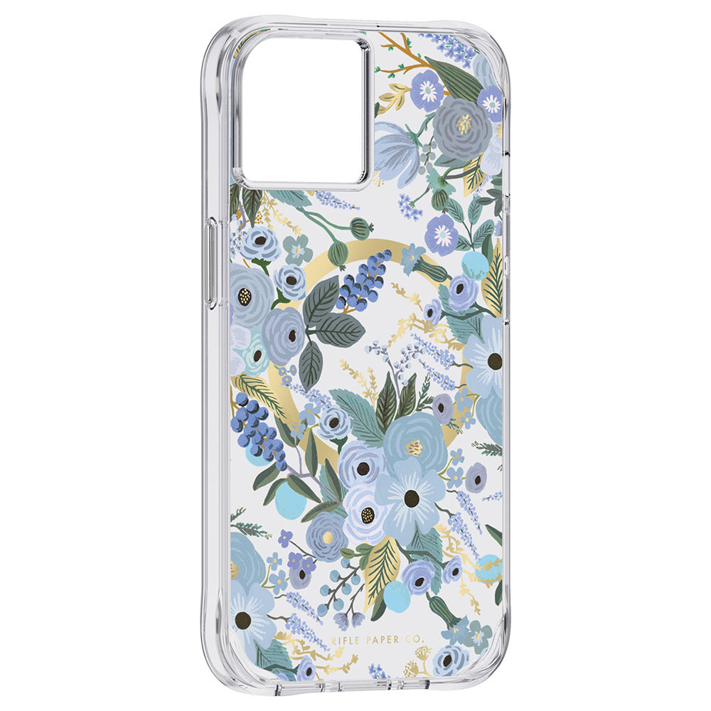 Case-Mate Rifle Paper Case MagSafe Cover For iPhone 14 Plus Garden Party Blue — image 2