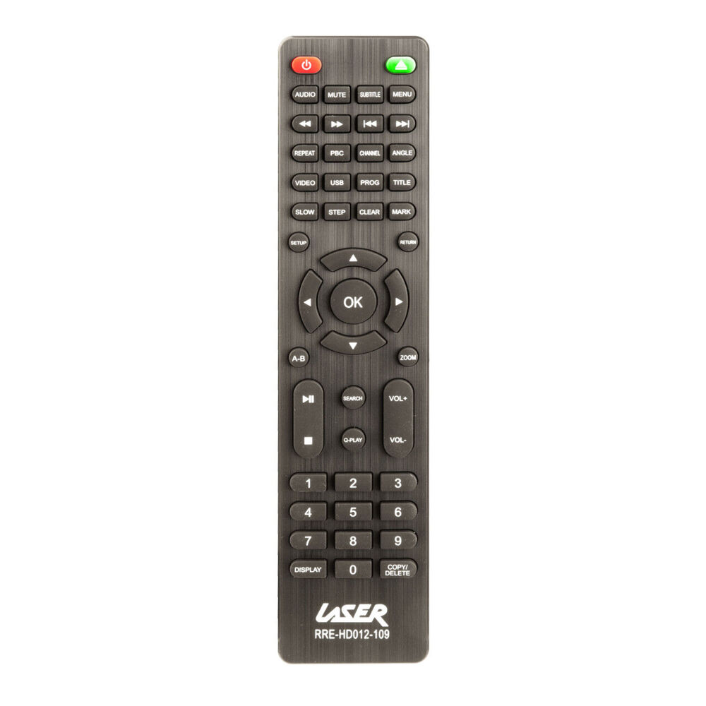 Laser Black Home Entertainment Lightweight DVD Player Remote Large Press Buttons