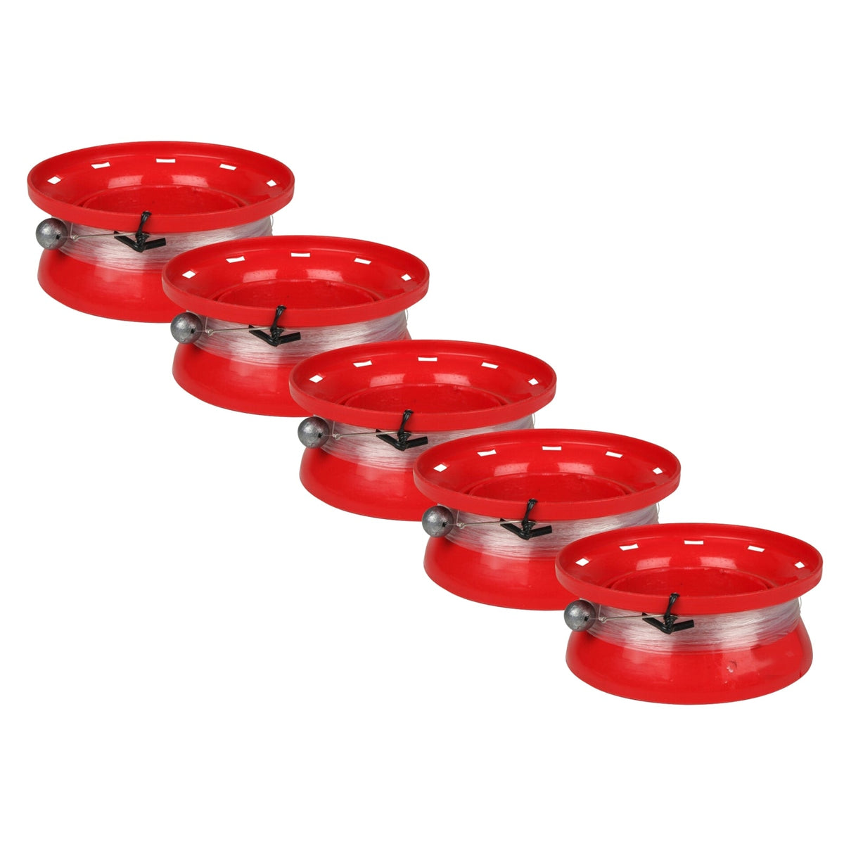 Fishteck Handcaster Camping Outdoors Fishing Accesories 4.5In 20Lb 50M (5 Pack)