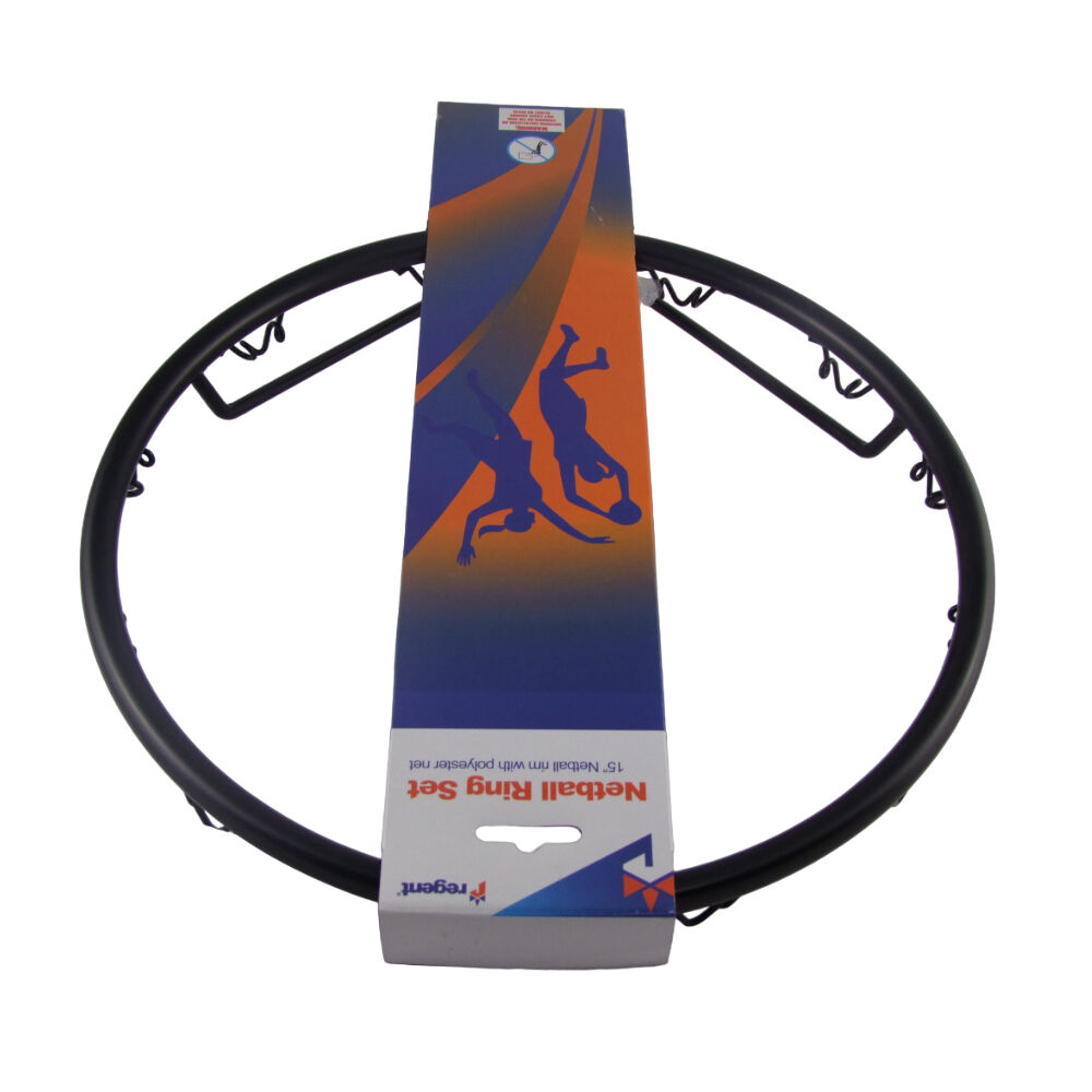 Regent Training Shoot Sports 15in Basketball Hoop Ring Set w/ Net & 10 Hooks