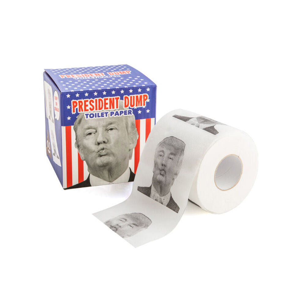 Mdi Toilet Paper President Dump Donald Printed Novelty White Bathroom Accessory