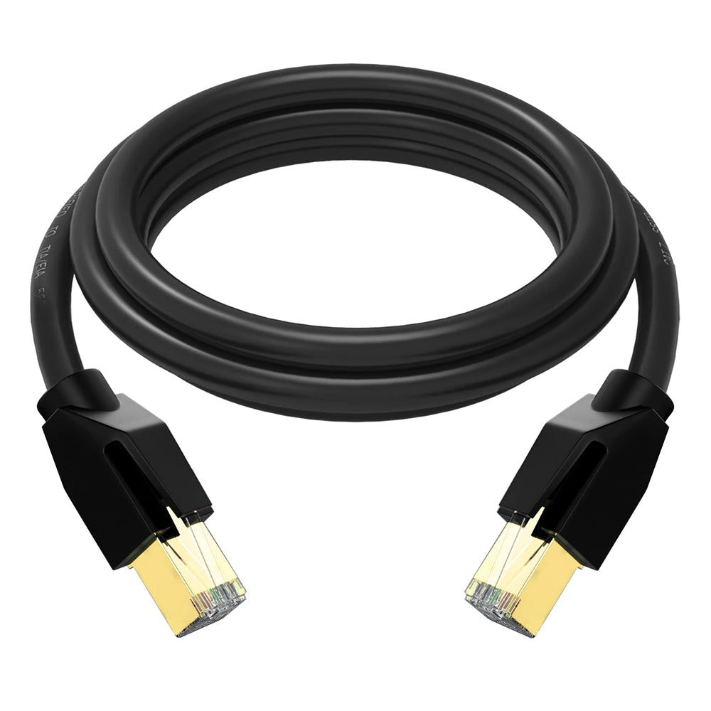 Cruxtec RJ45 LAN CAT8 Sf/ftp 40GbE 30cm Triple Shielding Ethernet Cable Black — image 5