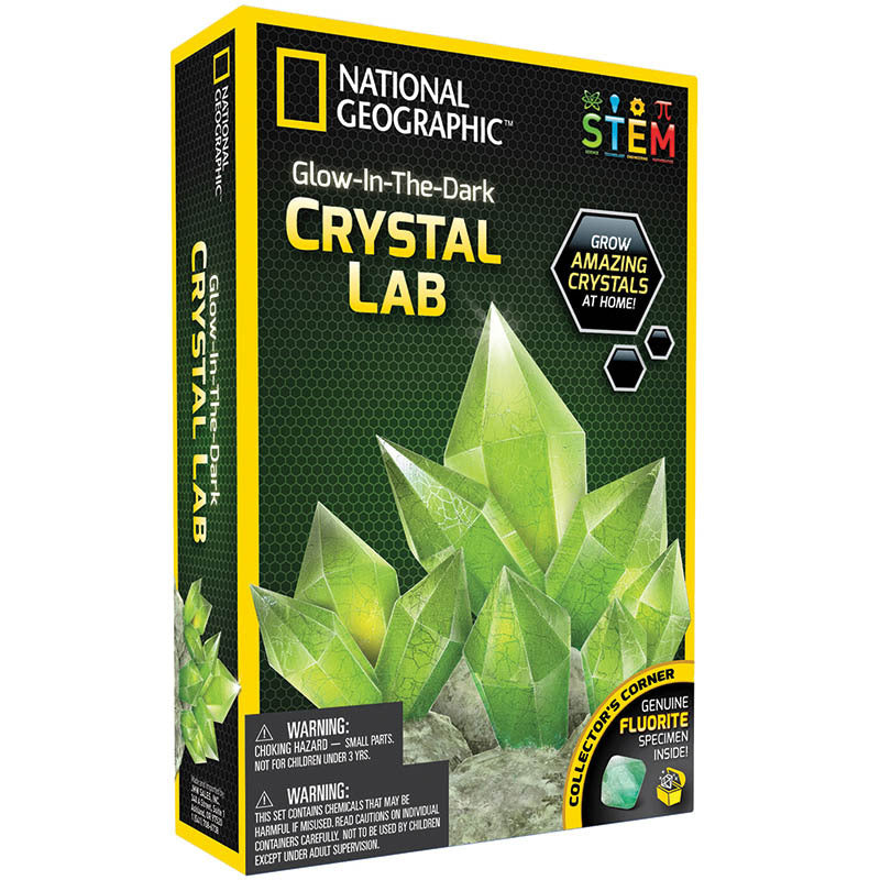 National Geographic Glow-In-The-Dark Growing Crystal Lab Kids Activity Toy 8+