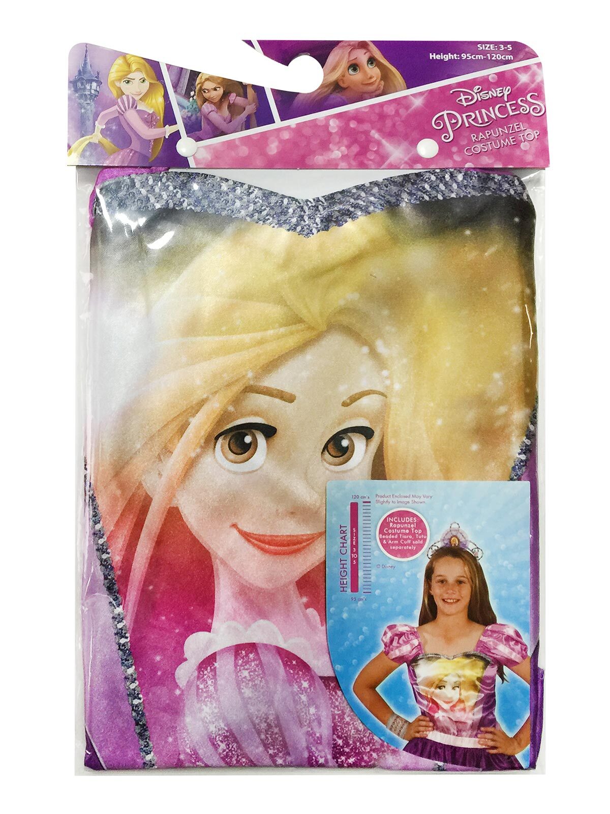 Disney Rapunzel Princess Kids/Girl Top Dress Up Halloween Party Costume Size 6+ — image 4
