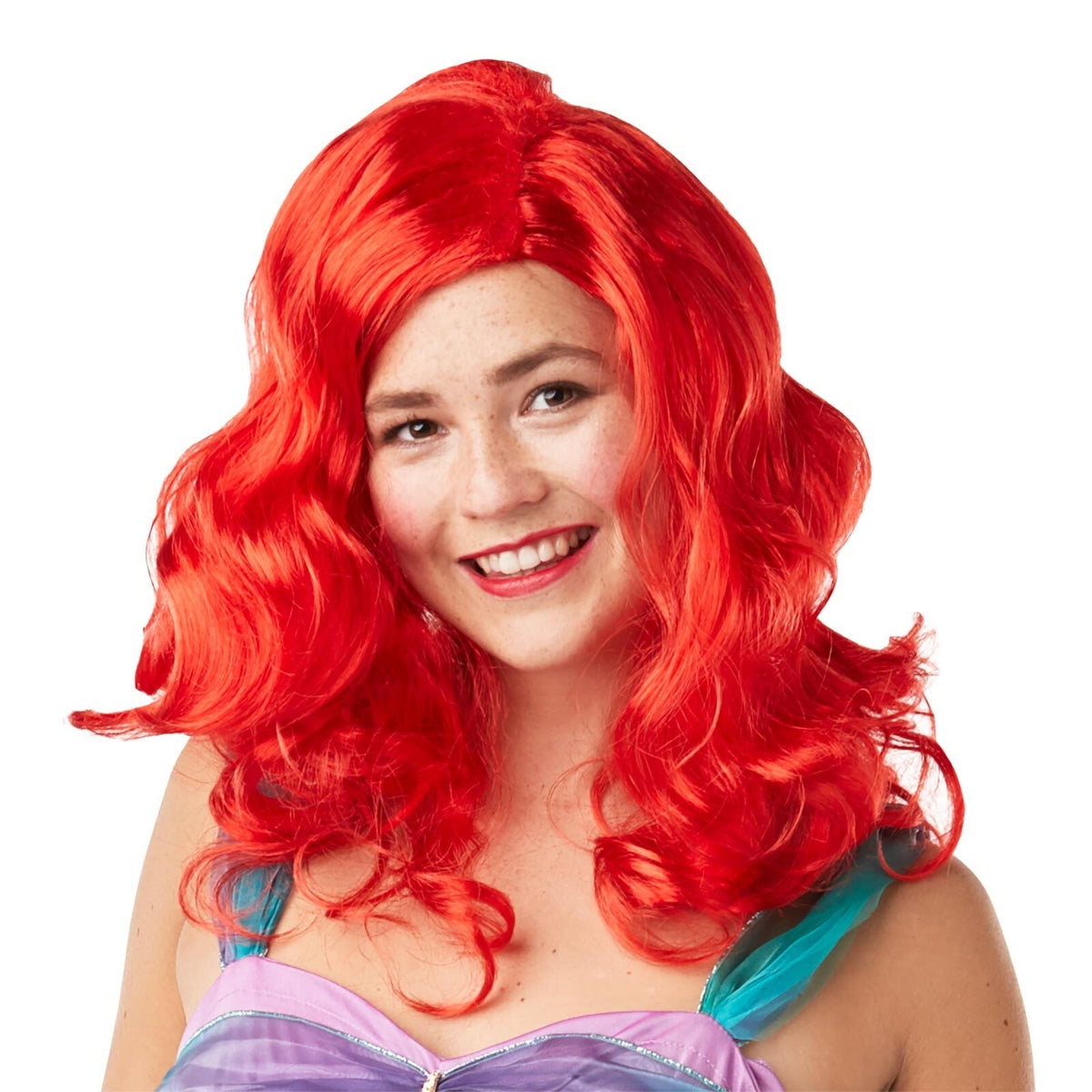 Disney Princess Little Mermaid Ariel Wig Adult Dress Up Hair Party Accessory Red — image 3