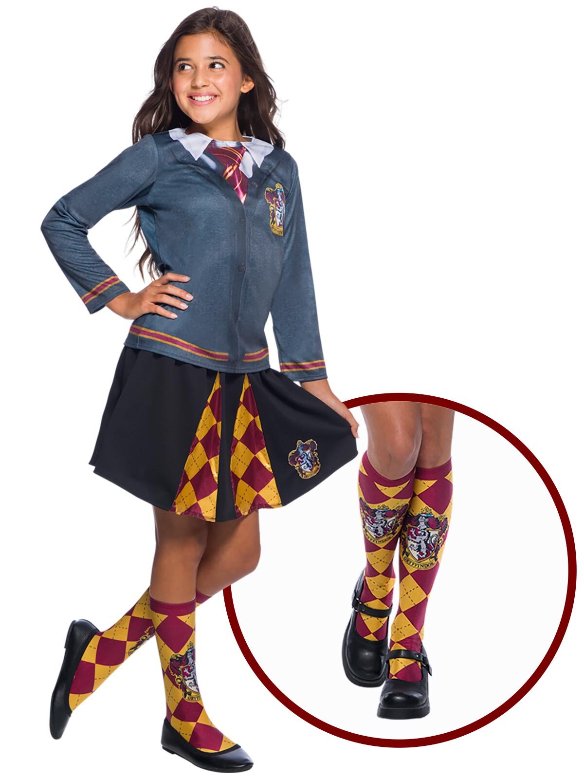 Harry Potter Gryffindor Knee High Socks Kids/Child Dress Up Party Costume 6-11 — image 3