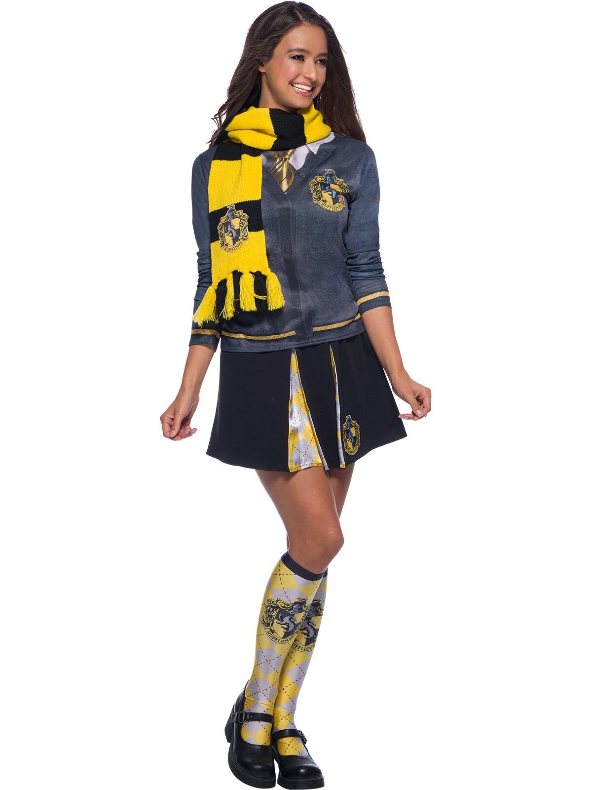 Harry Potter Hufflepuff Deluxe Scarf Adult/Unisex One Size Halloween Costume — image 2