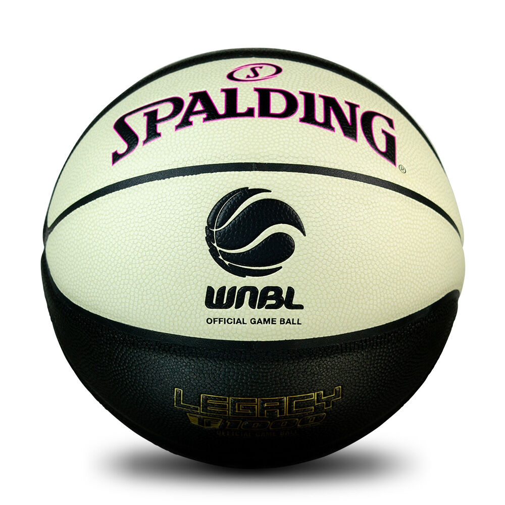 Spalding Size 6 Black/White Official WNBL Game Ball Indoor Basketball — image 2