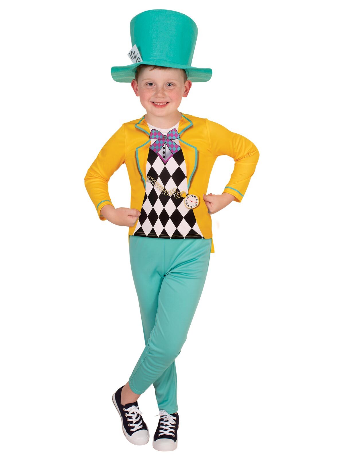 Disney Mad Hatter Boys Kids Classic Dress Up Halloween Party Costume Size 3-5 — image 3