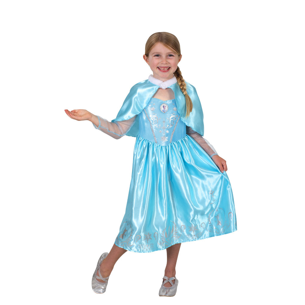 Disney Elsa Deluxe Winter Cloak Kids Costume Dress Up Party/Halloween Size 6-8y
