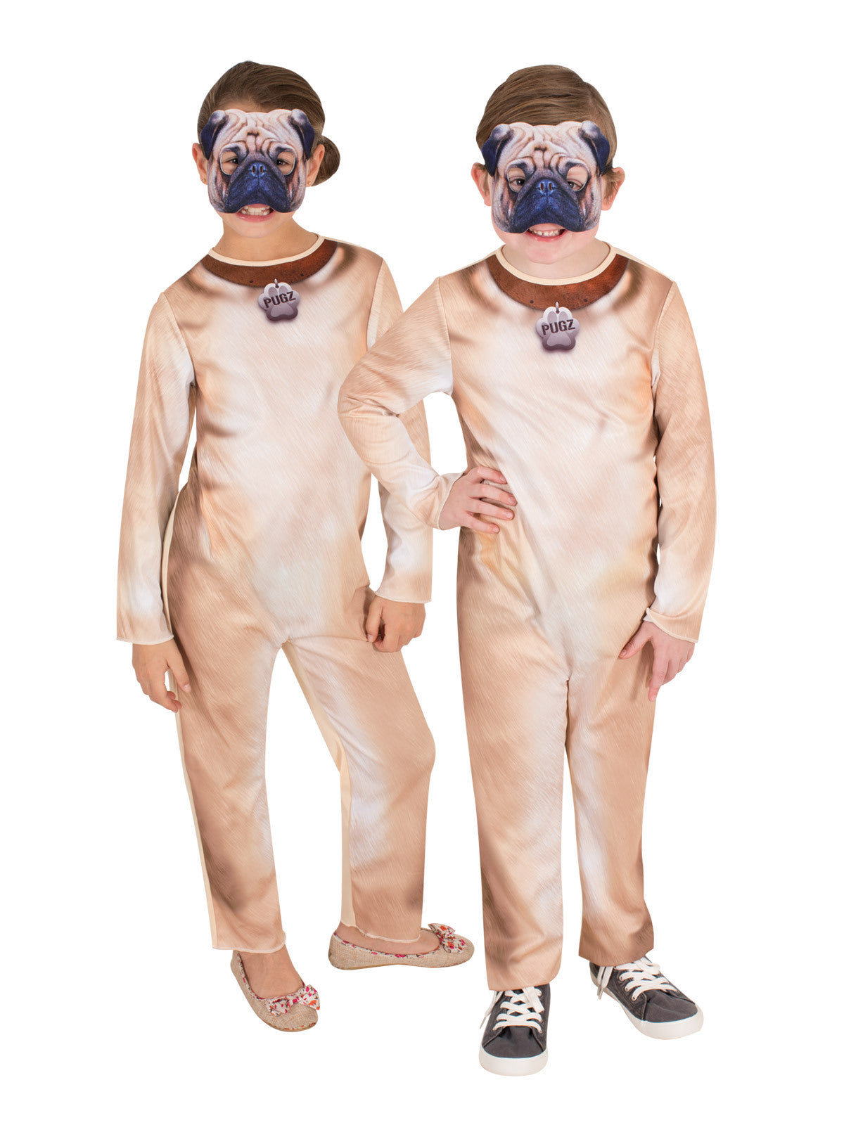 Rubies Pug Dog Unisex Kids Puppy Dress Up Party Costume Animal Jumpsuit Size 3-5