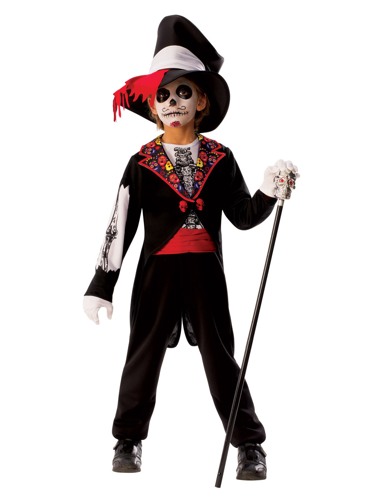 Rubies Day Of The Dead Boys Kids Dress Up Halloween Costume Outfit Size 3-5y