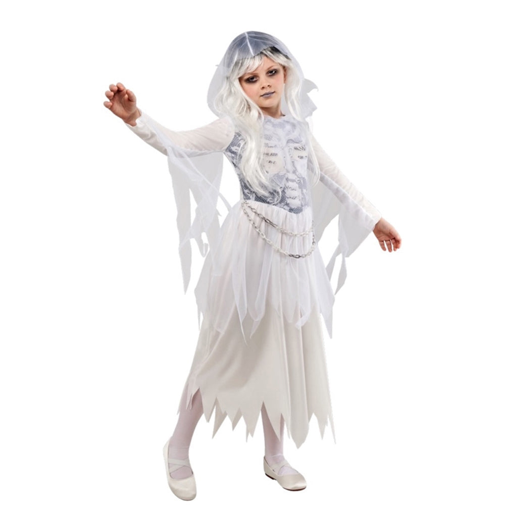 Rubies Ghostly Girl Costume Dress Up Party Cosplay/Halloween Outfit Size 6-8y