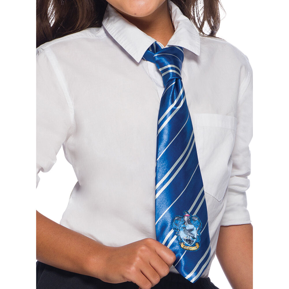 Harry Potter Ravenclaw Tie Stripes Unisex Party Costume Accessory Adult Blue — image 2