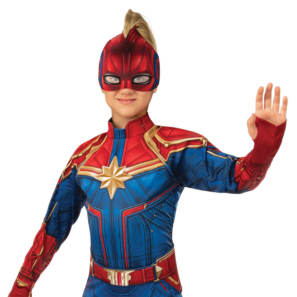 Marvel Captain Marvel Deluxe Hero Suit Fancy Dress Up Kids Costume Size 3-5y — image 4