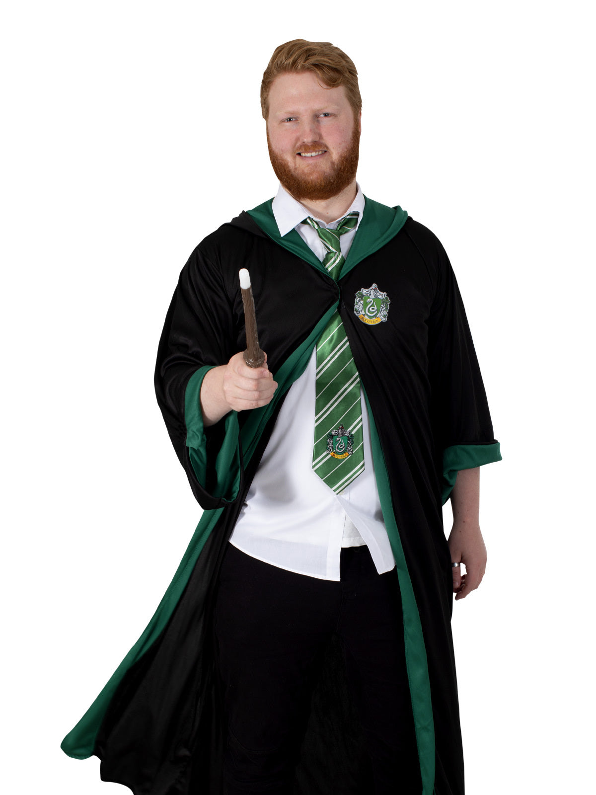 Disney Harry Potter Slytherin Hooded Hogwarts Adult Wizard Robe Party Costume Size STD — image 2