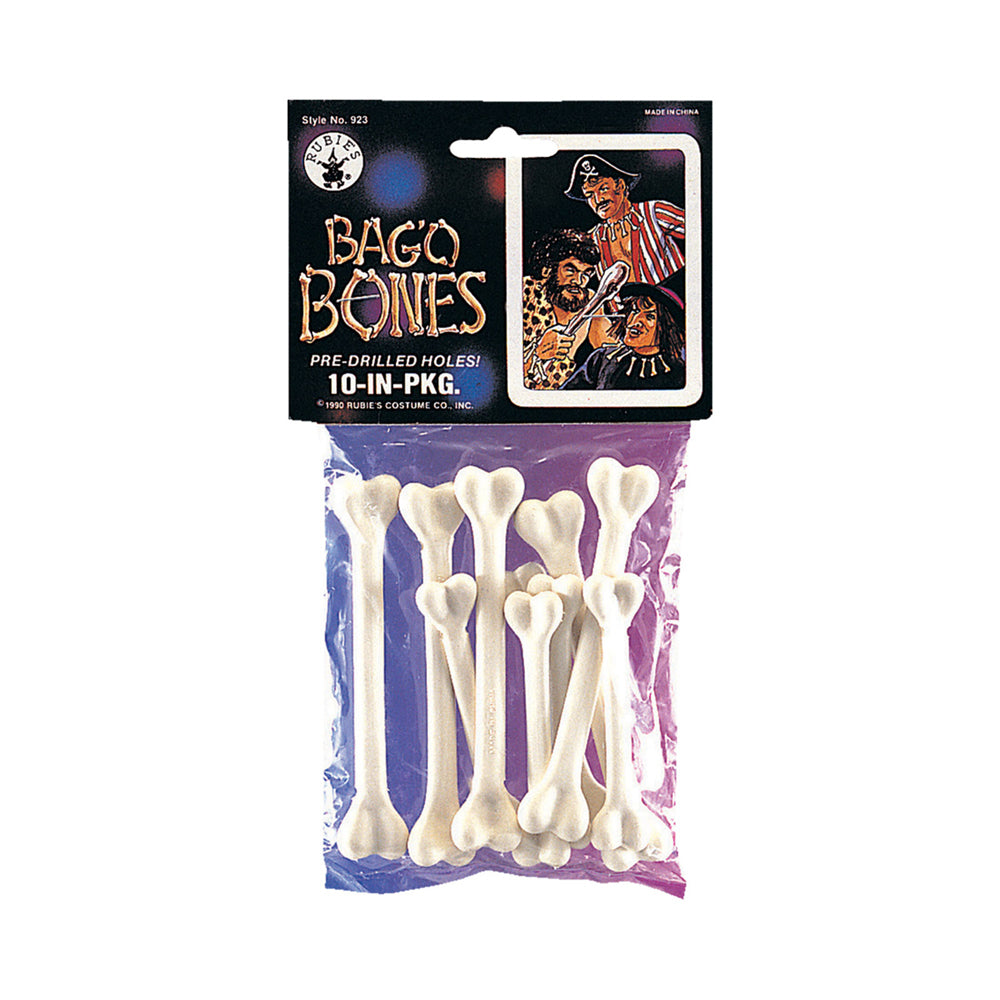 Rubies Bag O' Bones w/ Pre-Drilled Holes Halloween Costume Party Accessory (10 Pieces)