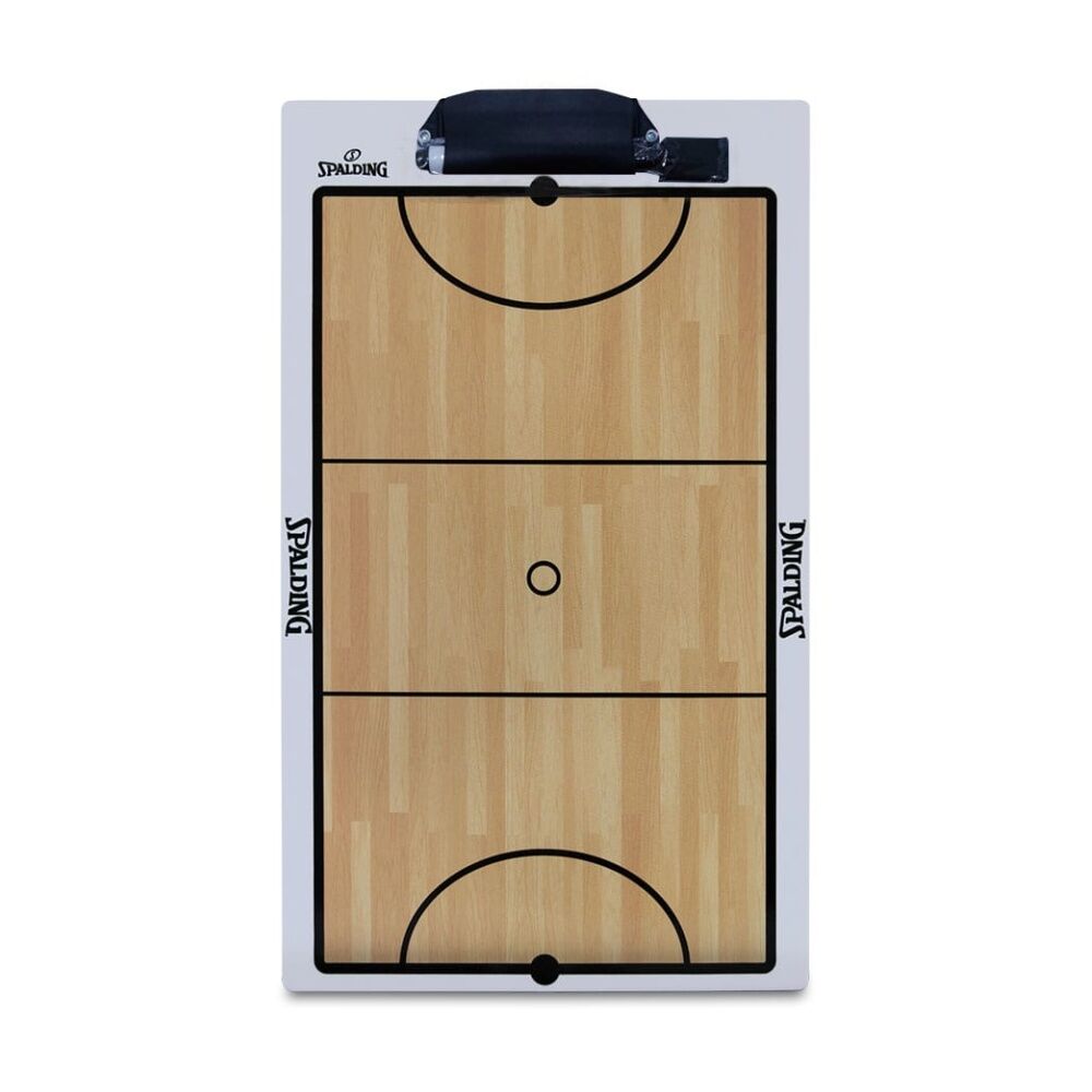 Spalding Netball Coaches Board Double Sided Half Full Court With Marker 40x24cm — image 2