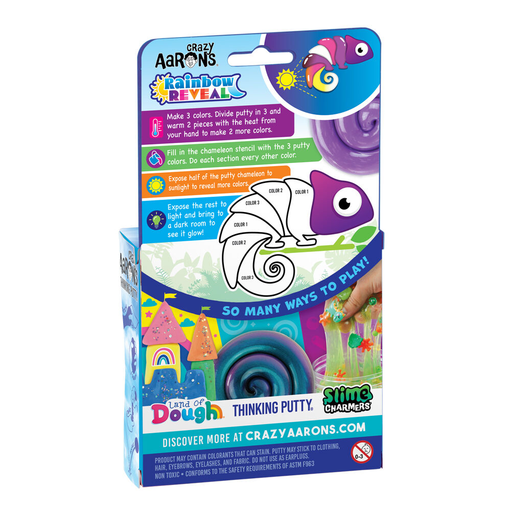 Crazy Aarons 3y+ Hypercolour Rainbow Reveal Putty 4 Inch Tin Kids Sensory Toy — image 3
