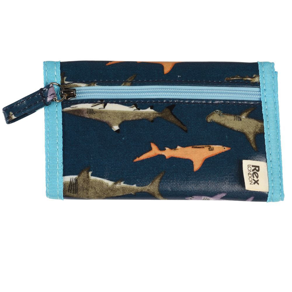 Rex London Kids/Childrens Wallet Trifold Money/Card Holder 24.5cm Sharks — image 2