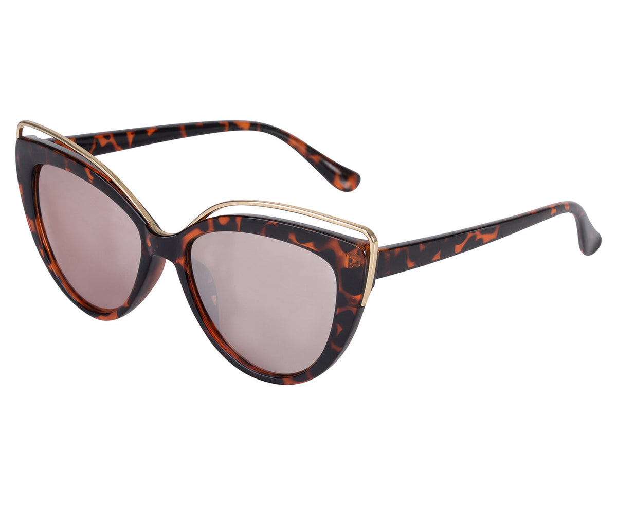 Aspect Fashion Cat Eye Women Sunglasses Mirror Eyewear Glasses UV Lens Tortoise — image 2