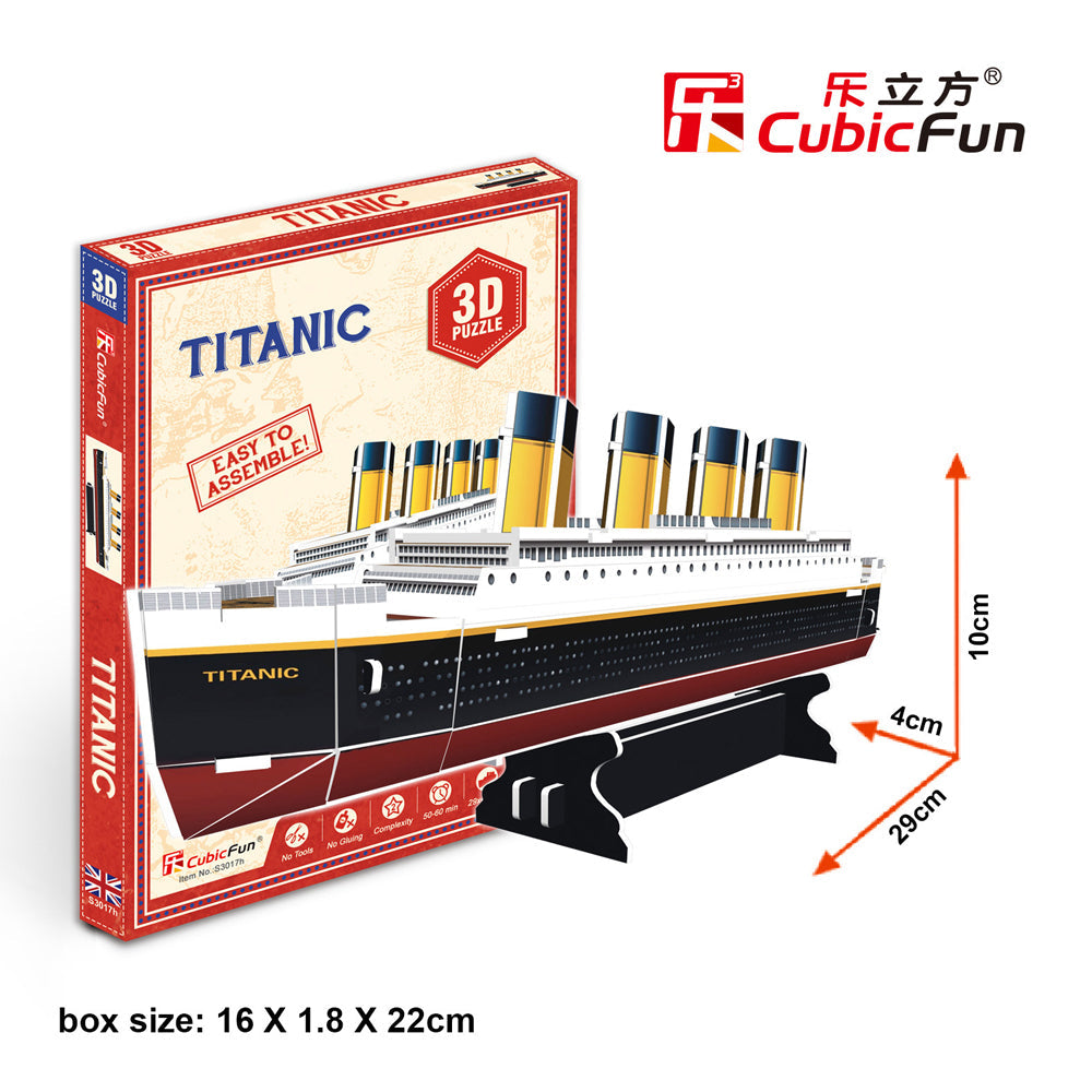Cubic Fun 30pc CubicFun Titanic Ship 3D Puzzle Childrens Interactive Building Toy 4y+ (2 Pack) — image 3