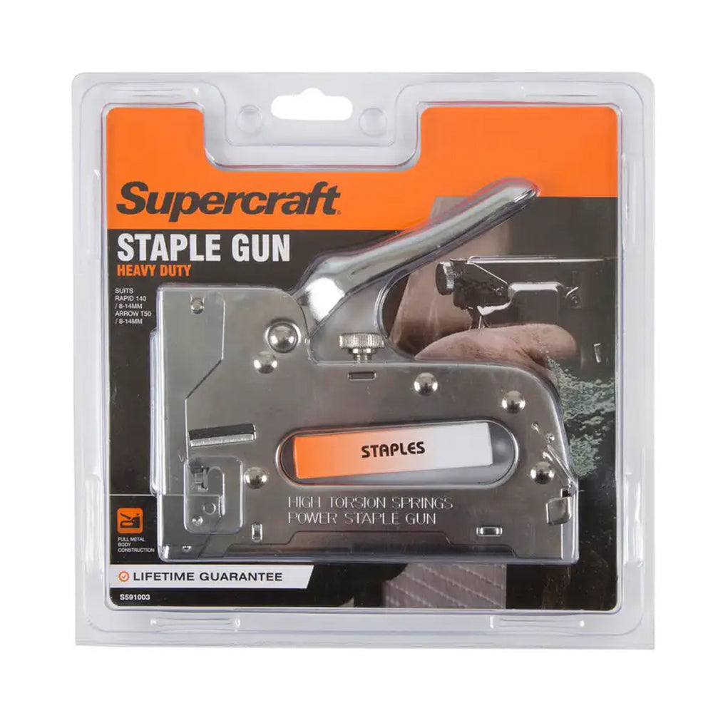 Supercraft Staple Gun Heavy Duty Metal Home Improvement DIY General Purpose