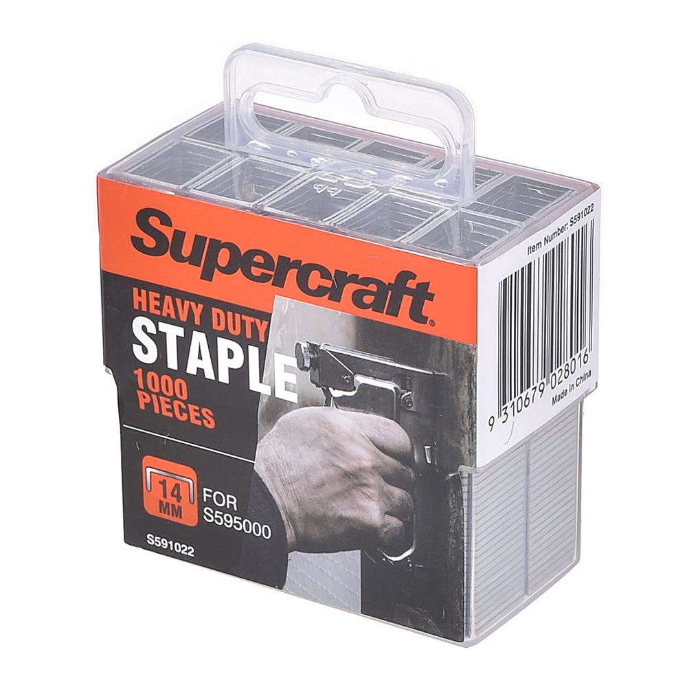 Supercraft Wood/Timber Heavy Duty DIY Staples 14mm For S595000 Stapler (3000 Pieces) — image 2