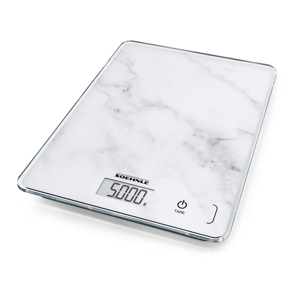 Soehnle Page Compact Digital LCD Kitchen Food Scale Measure/Weight Marble 5kg