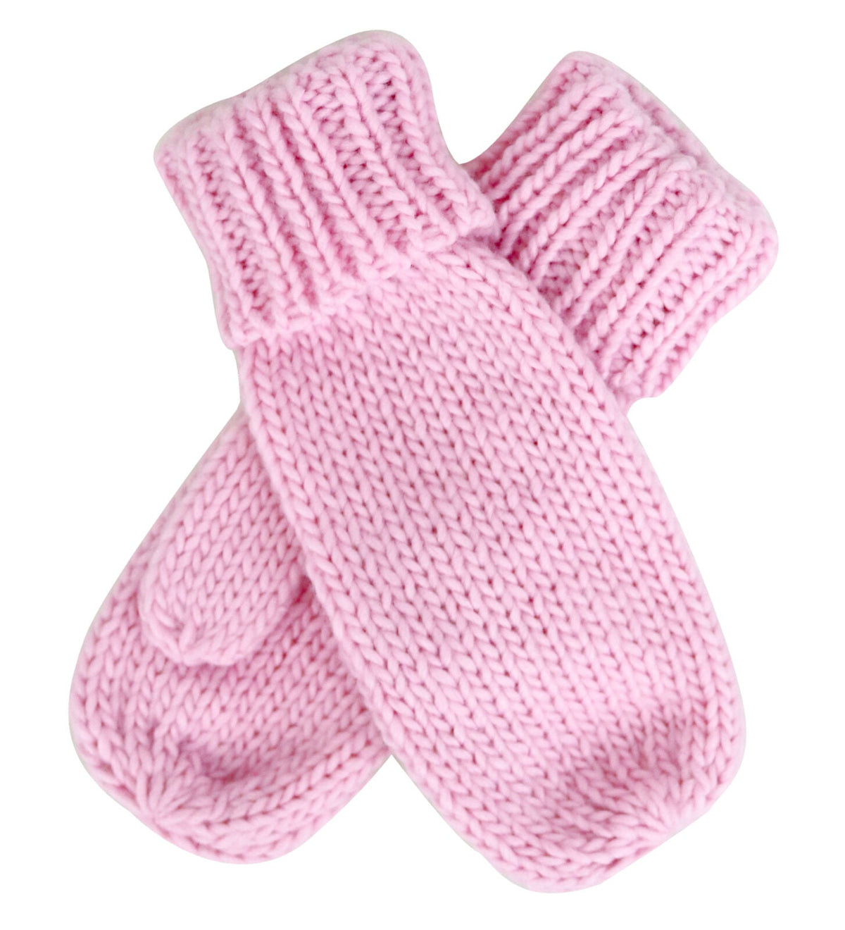 Wicked Sista Acrylic Knitted Weave Mittens Winter Hand Warmer One Size Pink