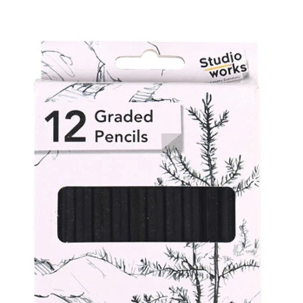 Studio Works Premium Quality Graded Lead Pencils Assorted Grades (12 Pieces) — image 3