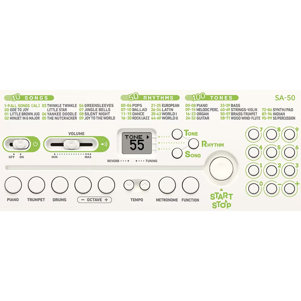 Casio SA-50 Casiotone 32 Key Mini Kids/Childrens Musical Electric Keyboard White — image 2