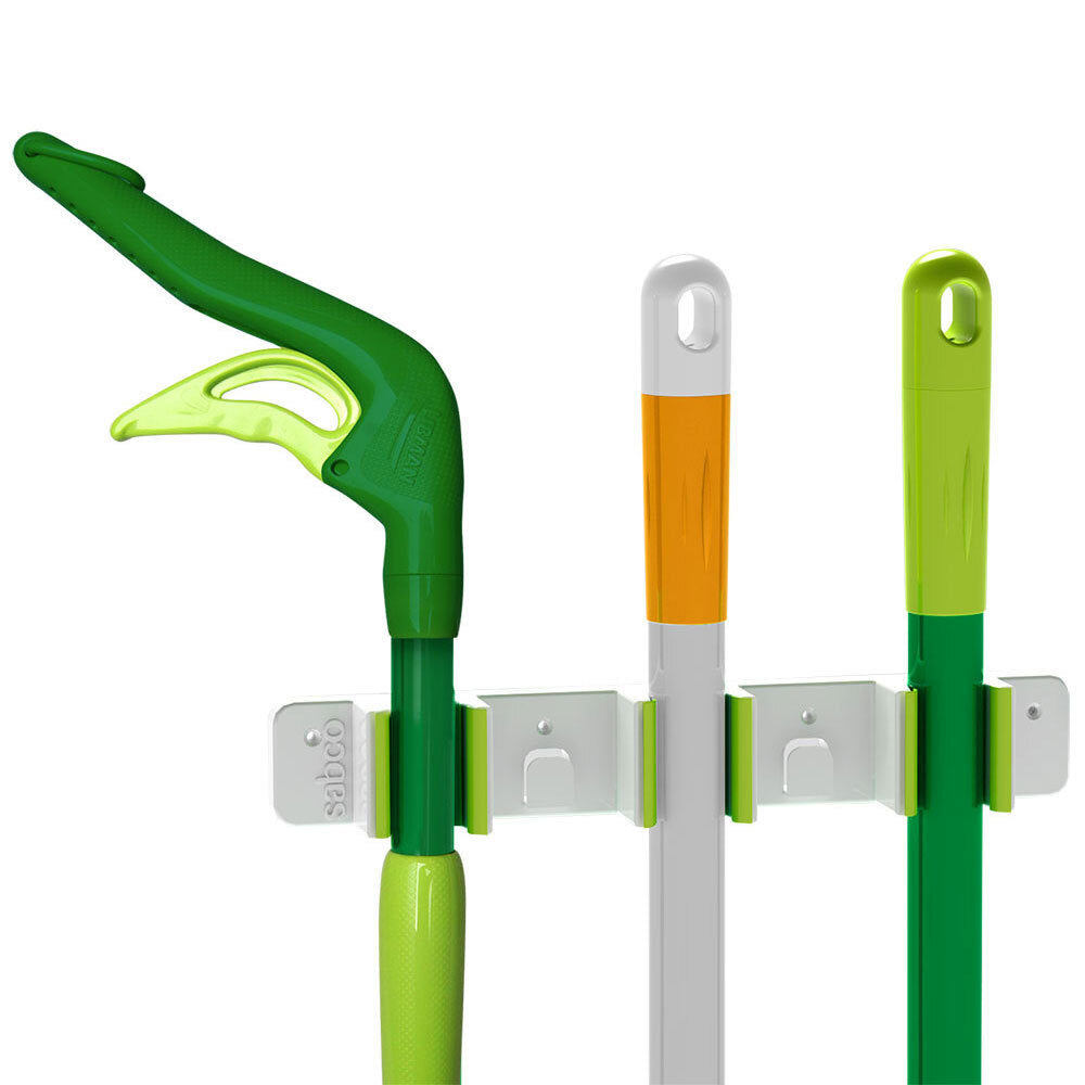 Sabco Wall Mountable Handle Holder Brooms/Mops Storage Rack Organiser Kitchen — image 2