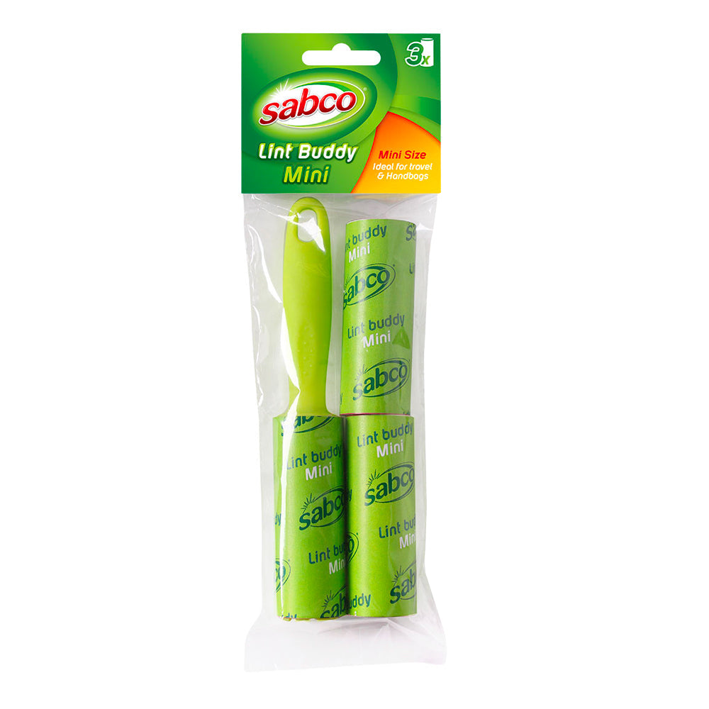 Sabco 17cm Hair/Pet/Dust Lint Roller Buddy Mini Fabric/Garment Cleaner (3 Pieces) — image 2