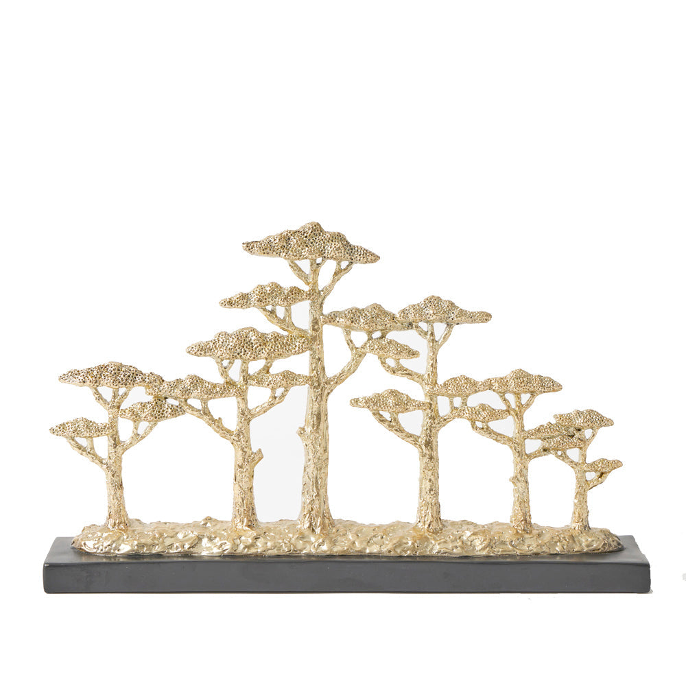 Pilbeam Living Enchanted Forest Sculpture Ornament Tabletop Home Decor Gold