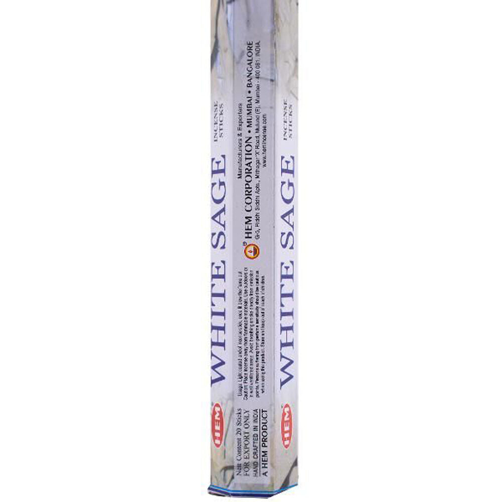 Hem Hexa White Sage Scent Incense Sticks Meditation Fragrance (20 Pieces) — image 4