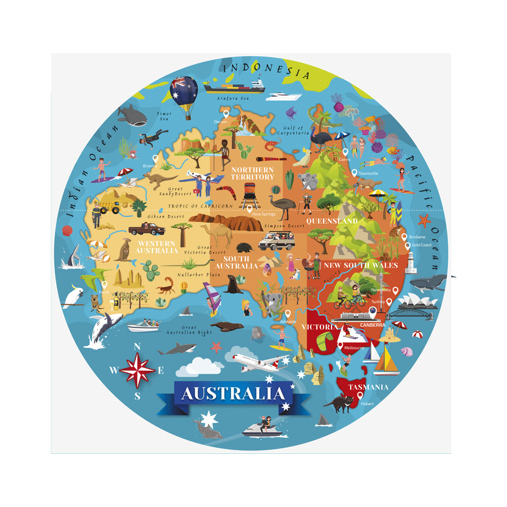 Sassi Junior Australia Educational Fun Puzzle & Book Game Set Kids 6y+ (210 Pieces) — image 3