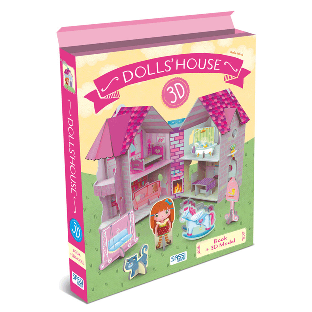 Sassi 30cm Dollhouse 3D Assemble Build & Book Fun Play Learning Kids/Children 3+