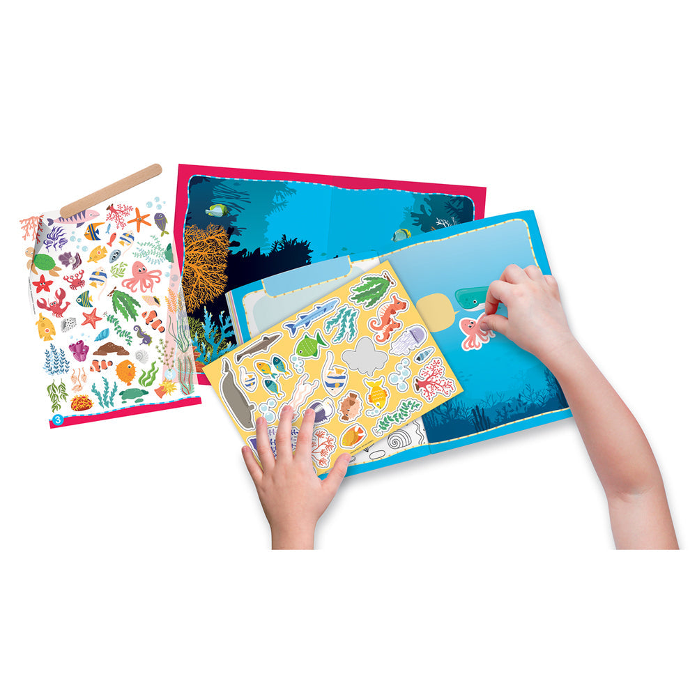 Sassi Arts & Crafts Kids/Children Sticker Activity/Colouring Book The Sea 4y+ — image 2