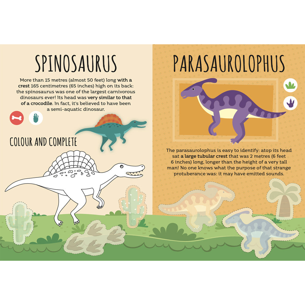Sassi Stickers & Activities Book Kids/Children Learn Play Reading Dinosaurs 3y+ — image 3