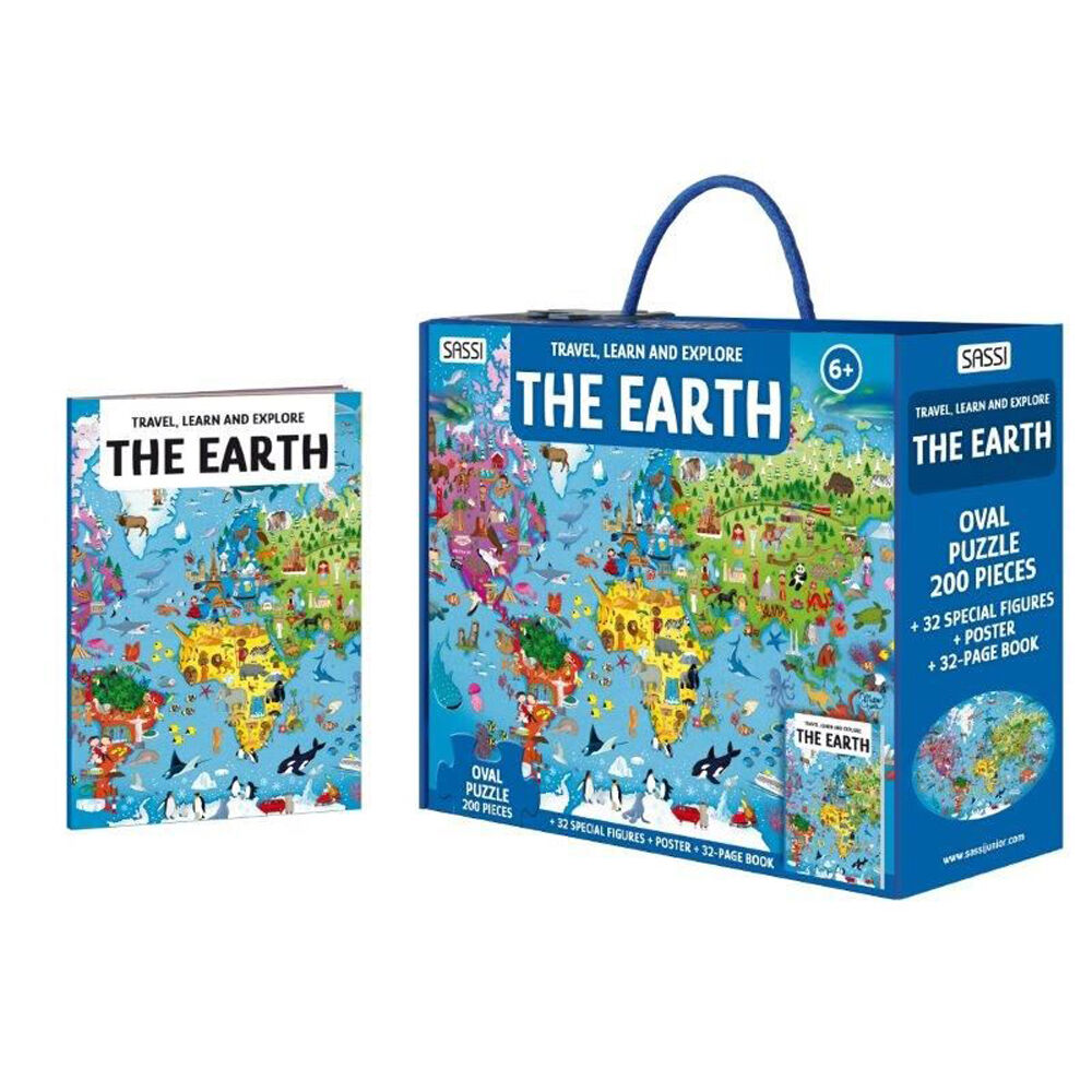 Sassi Travel Learn Explore The Earth Kids Educational Puzzle Book 2024 6y+ (200 Pieces) — image 2