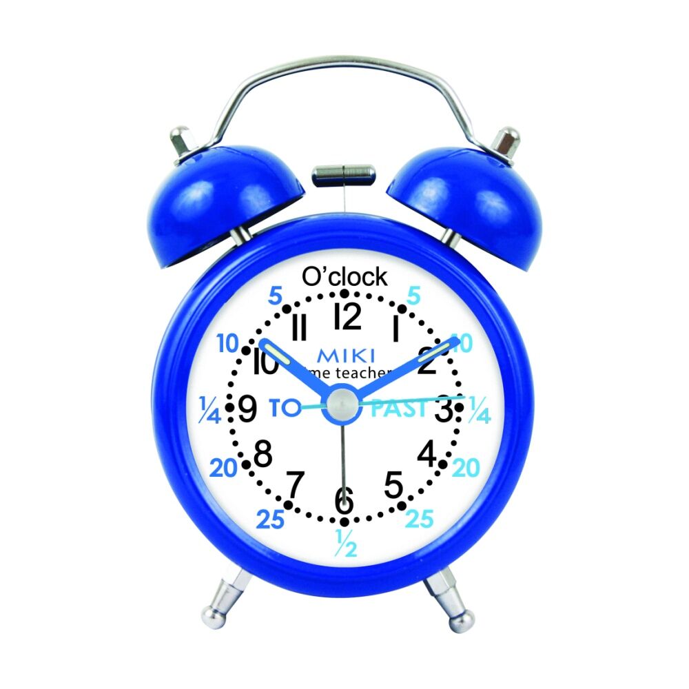 Miki Time Teacher Alarm Clock Built-In Light Glow In The Dark — Blue