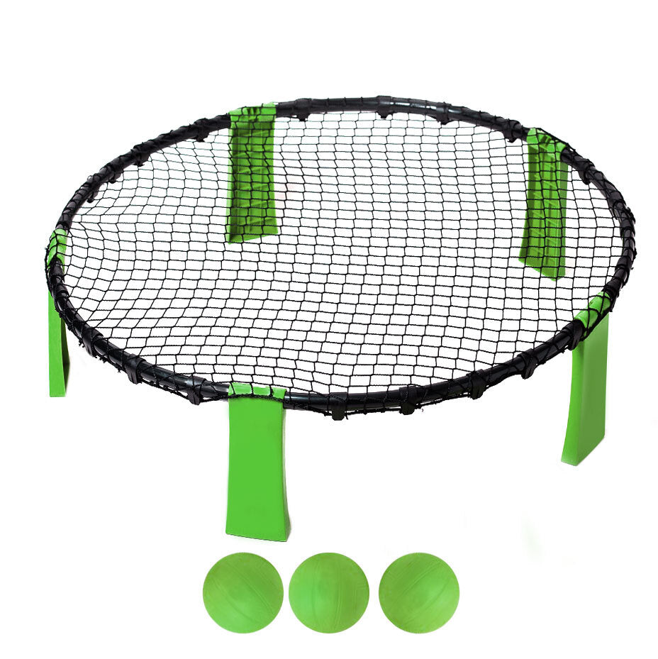 Unbranded Net Bouncing Ball Game 90cm Beach/Lawn Volley Ball Outdoor Sports Net Set Green — image 2