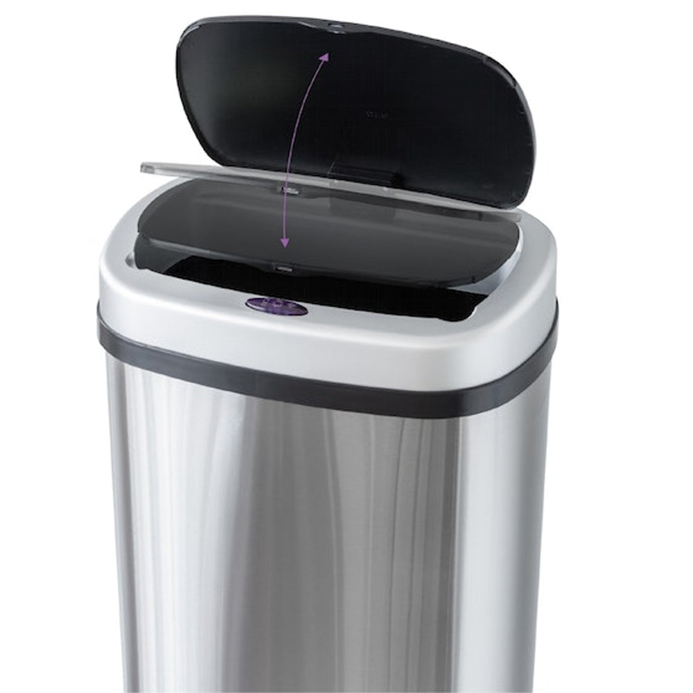 Hacienda 60L Sensor Activated Home Kitchen Decor Rubbish Bin Stainless Steel