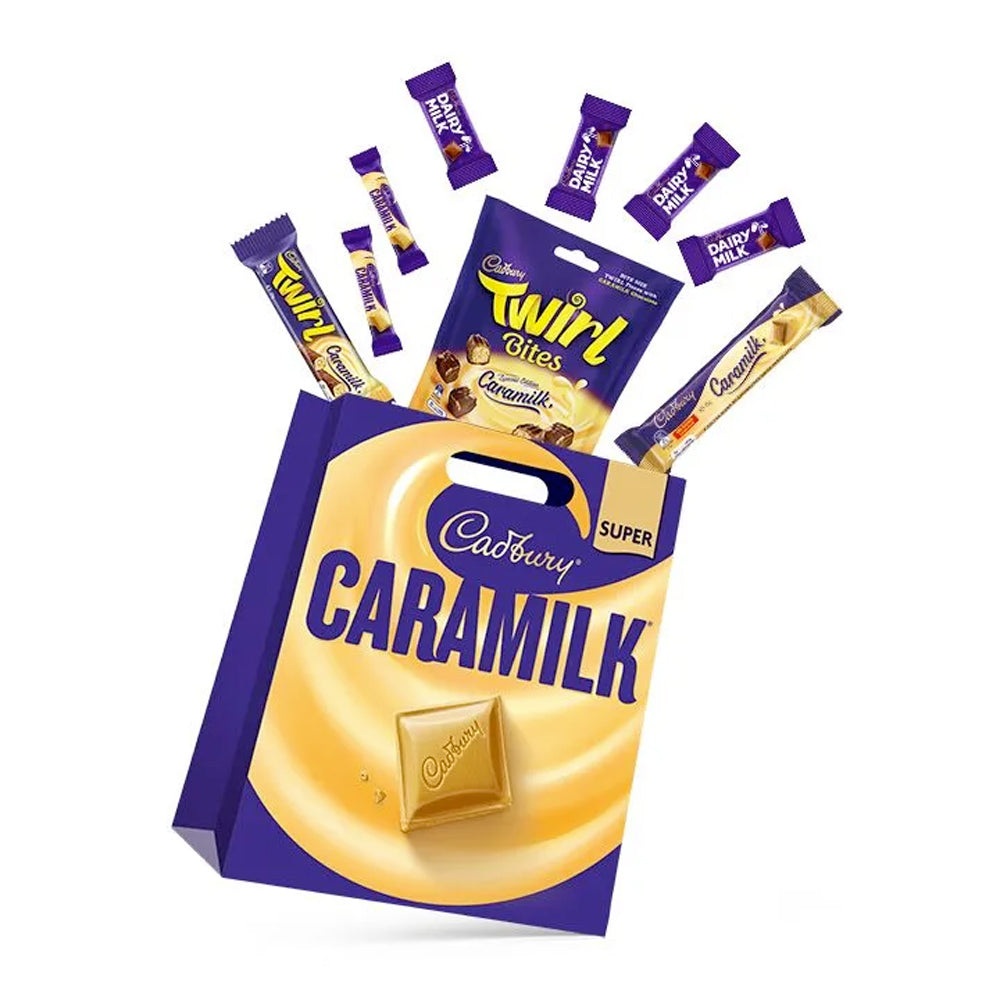 Cadbury Dairy Milk Caramilk Super Showbag Chocolate Confectionery Mix Snacks (9 Pieces)