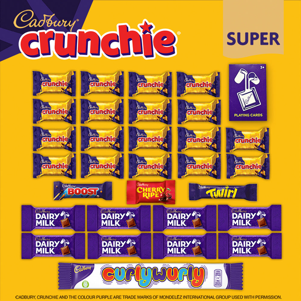 Cadbury Dairy Milk Crunchie Super Showbag Confectionery Chocolate Snacks (31 Pieces) — image 2
